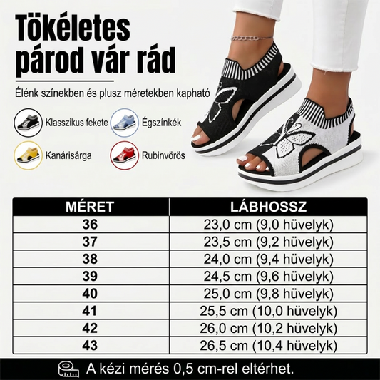 🥵 Kényelmes strandcipőt keresel a nyári kirándulásokhoz? 🦋👡 Női szabadidős, nyitott orrú, vastag talpú strandpapucs 🏖️