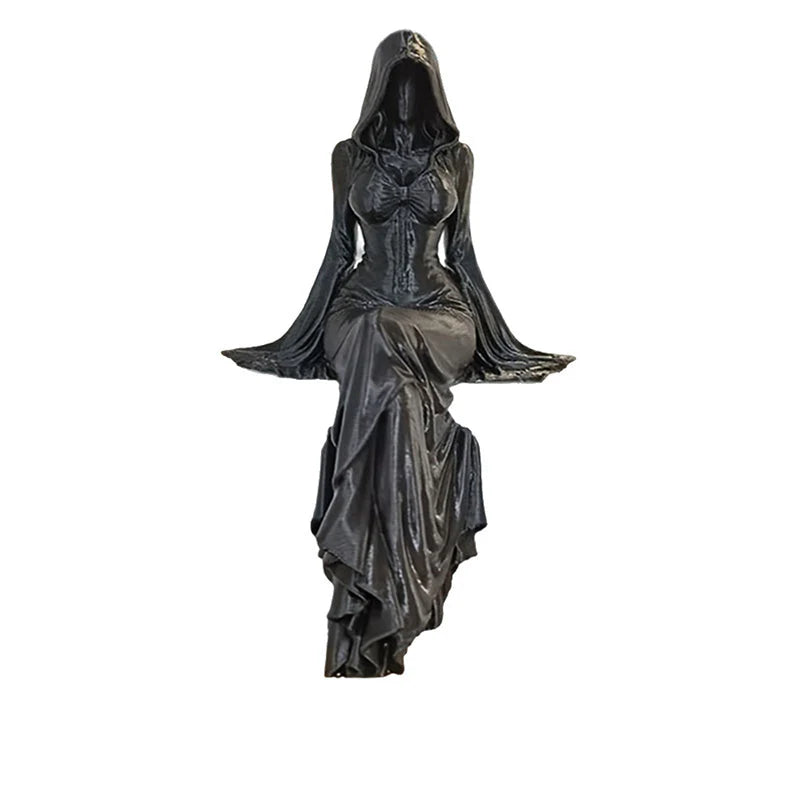 🖤 Hozd el a sötét eleganciát otthonodba – A Halál Istennőjének részletgazdag gótikus szobra ✨