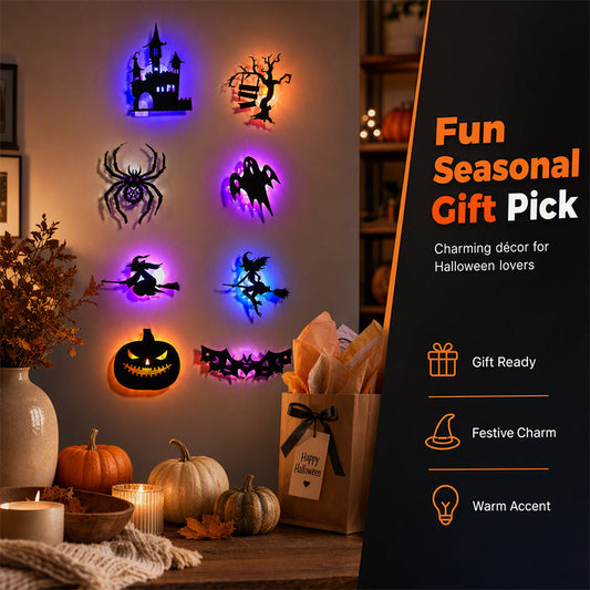 Halloweenské nálepky na stenu, ktoré svietia v tme