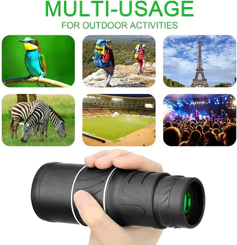 🔭 16x52 Monokuláris távcső | Nagy teljesítményű kettős fókuszú optikai zoom távcső 🔥