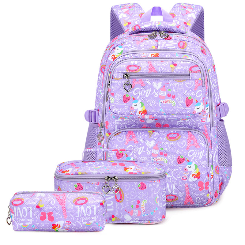 🎒✨Aranyos, sok zsebű iskolatáska kislányoknak🦄