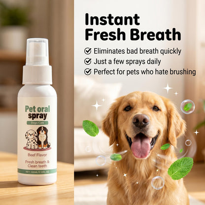 🔥1+1 akció🔥✨Aggódsz kedvenced fogkőjéért és büdös szájáért? 🐾🦷 Kíméletes szájápoló spray háziállatok számára