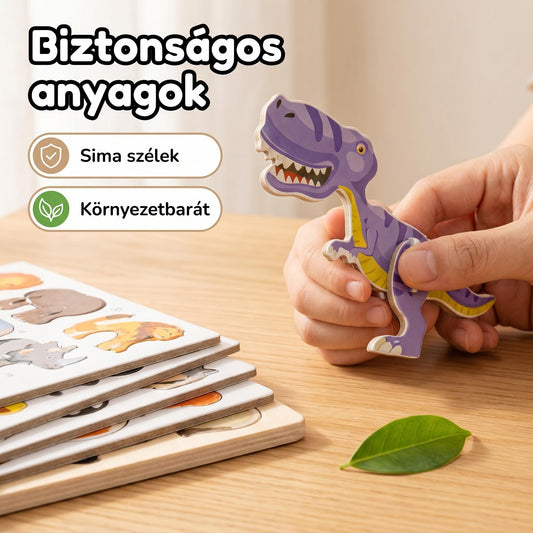 🎠Vidám időtöltés kicsiknek! DIY 3D-s rajzfilm puzzle (25 darabos készlet)(🔥 1-et fizet, 2-t kap!)