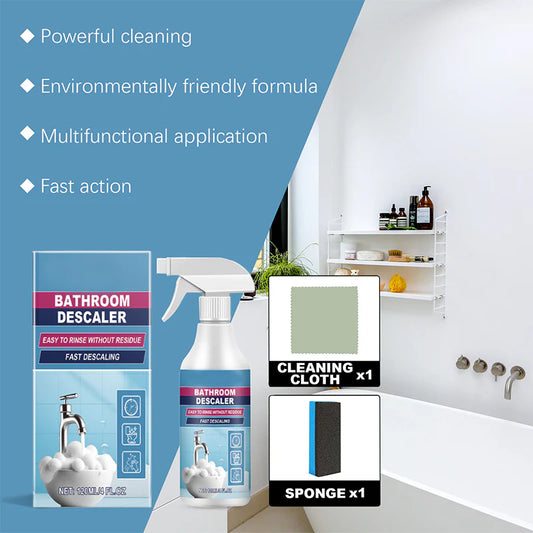 🚿 All-in-One fürdőszoba tisztító spray – makacs koszra | Vízkőoldó, penészgátló, antibakteriális – Gyors hatás 🧼✨