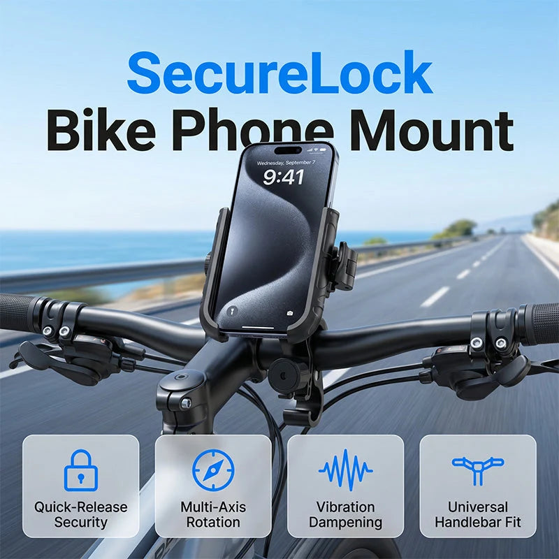 Kerékpárra szerelhető mobiltelefon-tartó🚴