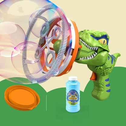 🎁✨ Elektromos láncos nagy buborékfújó gép – Folyamatos varázslat, lenyűgöző látvány 🌿🦖