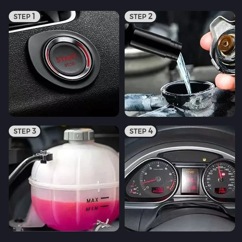 🔥✨ Rozsdamentes autó motor hűtőfolyadék adalék（50% OFF）🚗