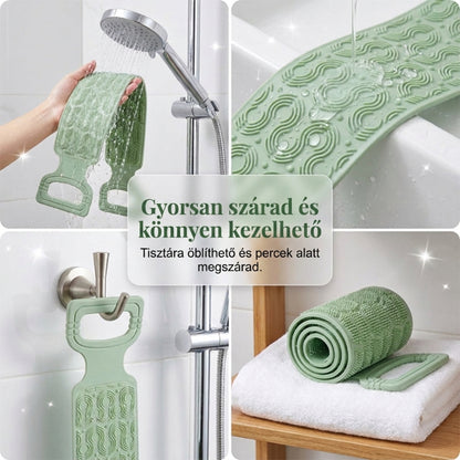 Kényelmes szilikon hátmosó kefe