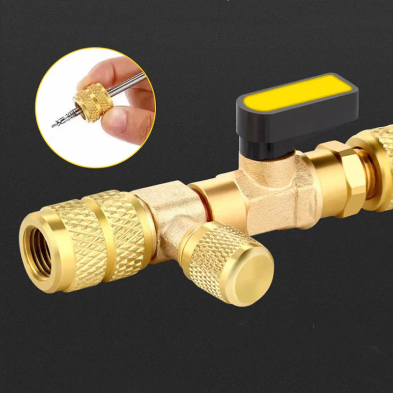 ❄️ AC szelepbetét-kicserélő szerszám – SAE 1/4" és 5/16", 10 db cserebetét