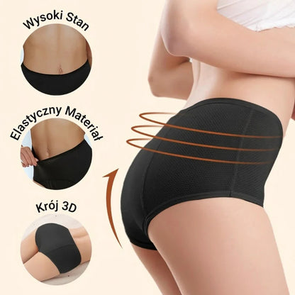 3-Piece Set 🔥🍃 High-waisted sanitary panties with leak protection front and back, effectively preventing side leakage