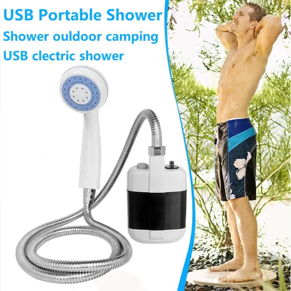 🚿Külső hordozható zuhany USB-ről való táplálással
