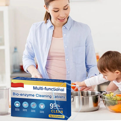 Viacúčelové čistiace tablety s bio-enzýmami