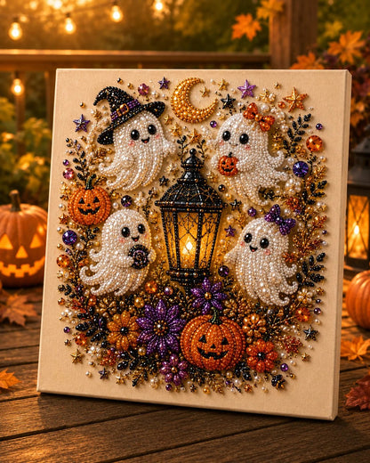 🎃 Halloween gyöngyös kézműves készlet – Nincs szükség festési ismeretekre, csak illeszd össze és helyezd el a gyöngyöket.