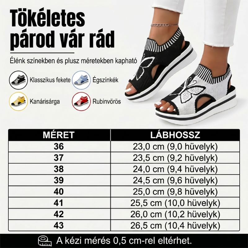 🥵 Kényelmes strandcipőt keresel a nyári kirándulásokhoz? 🦋👡 Női szabadidős, nyitott orrú, vastag talpú strandpapucs 🏖️