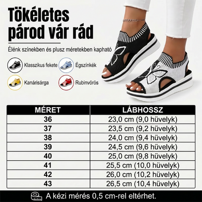 🥵 Kényelmes strandcipőt keresel a nyári kirándulásokhoz? 🦋👡 Női szabadidős, nyitott orrú, vastag talpú strandpapucs 🏖️