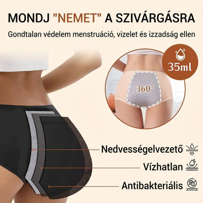 💞 2026 magas derekú szivárgásmentes bugyi | Kényelmes, biztonságos – Utánvét ✨