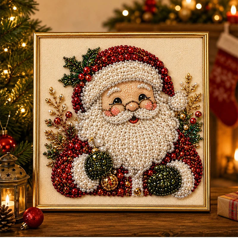 🎄🎅 Karácsonyi festőkészlet gyöngyökkel és strasszokkal, kézműves foglalkozás gyerekeknek és felnőtteknek
