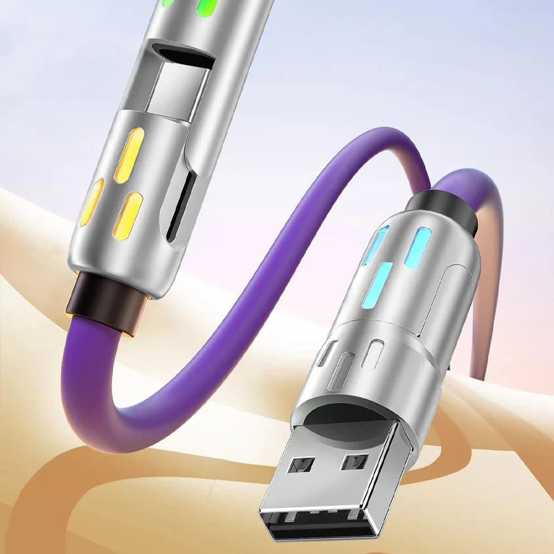 🌈 Univerzális RGB 4-az-1-ben gyors töltőkábel