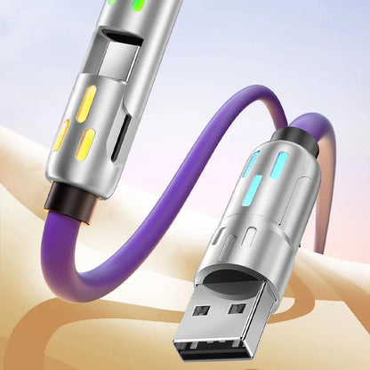 🌈 Univerzális RGB 4-az-1-ben gyors töltőkábel