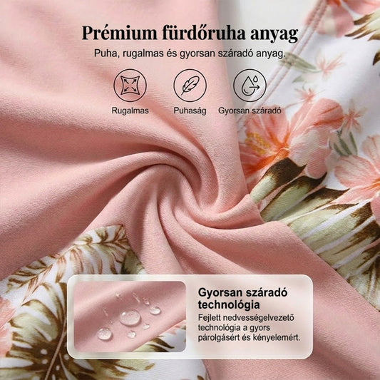🌸🌿 Női virágmintás, magas derekú bikini szett (EU S-XL) 🌊👙