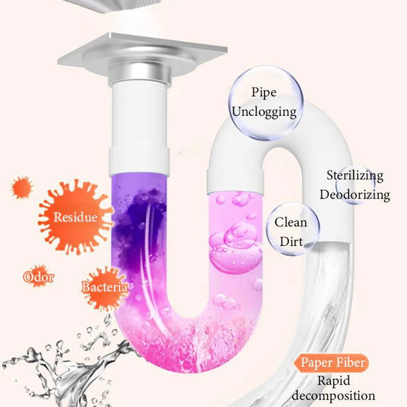🌟 Többcélú lefolyópor – fellazítja, szagtalanítja és védi a csöveket! 🧼
