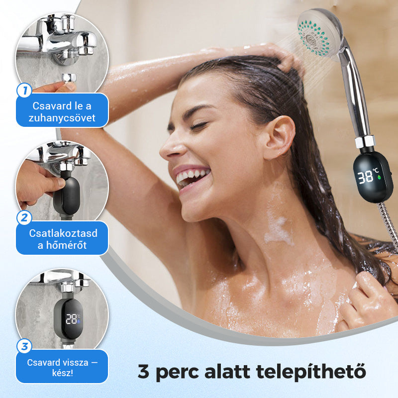 🚿 Zuhanyhőmérő🌡️ – Pontos és biztonságos víz hőmérő mutatás!