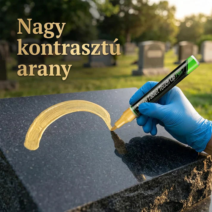 ❤️A halál nem az élet vége, hanem a feledés -🐦Arany sírkő jelző a kifakult sírfeliratok helyreállításához