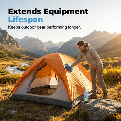 ⛺ Tisztítsd meg és védd a sátradat – Mélytisztító spray outdoor felszerelésekhez – utánvéttel fizethető ✨
