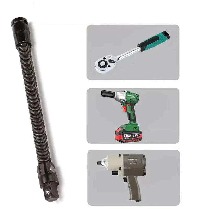 🔧🌀1/2" rugalmas dugóhúzó hosszabbító rúd - A legtöbb mérethez illeszkedik