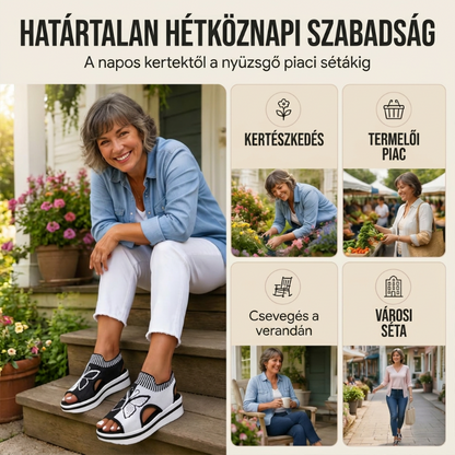 🥵 Kényelmes strandcipőt keresel a nyári kirándulásokhoz? 🦋👡 Női szabadidős, nyitott orrú, vastag talpú strandpapucs 🏖️