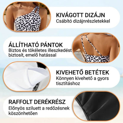 🥰 Egyedi, nőies fürdőruhát keresel a tengerparti nyárhoz? 🔥 S-2XL 🍀 Női Egyvállas Egyrészes Fürdőruha 🏖️👙
