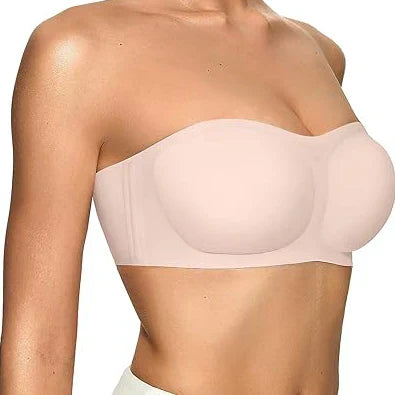 💞Női vállpánt nélküli melltartók, push-up bandeau melltartók, csúszásmentes, merevítő nélküli, párnázott melltartók, varratmentes, kényelmes csőmelltartók