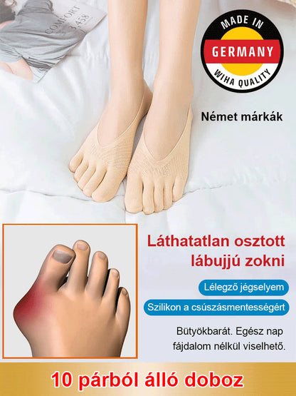 Végre kényelmes zokni minden napra!☀️ Uniszex láthatatlan korrekciós ötujjú zokni✨🧦