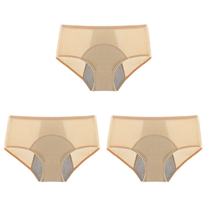 3-Piece Set 🔥🍃 High-waisted sanitary panties with leak protection front and back, effectively preventing side leakage