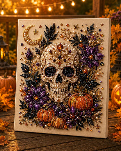 🎃 Halloween gyöngyös kézműves készlet – Nincs szükség festési ismeretekre, csak illeszd össze és helyezd el a gyöngyöket.