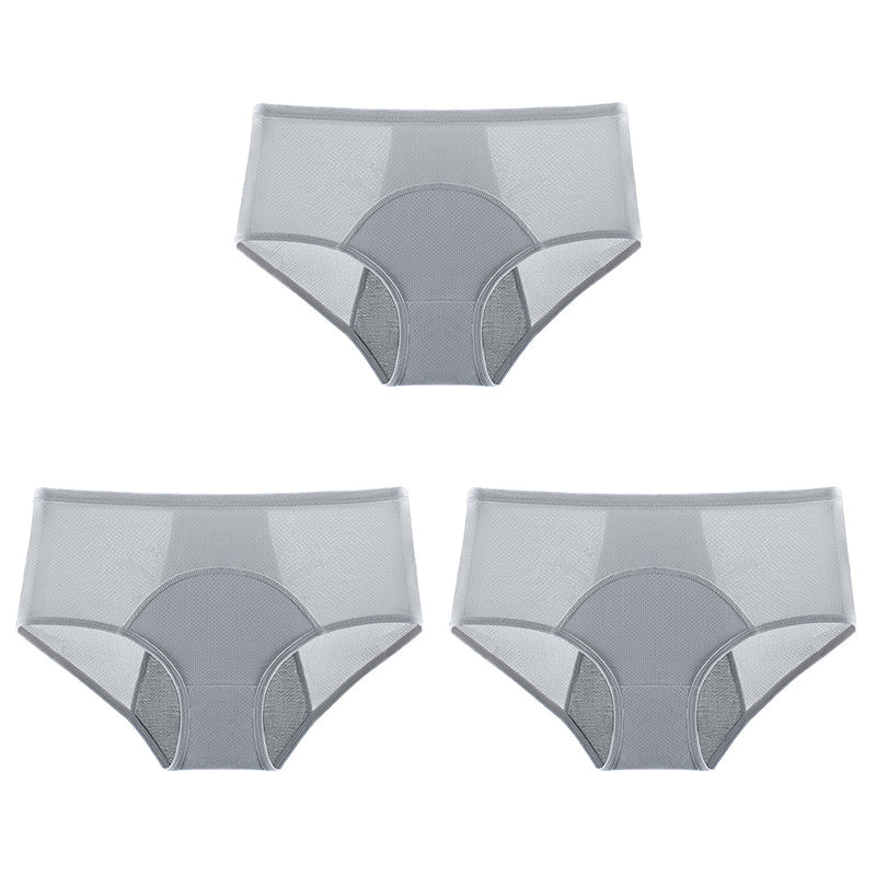3-Piece Set 🔥🍃 High-waisted sanitary panties with leak protection front and back, effectively preventing side leakage
