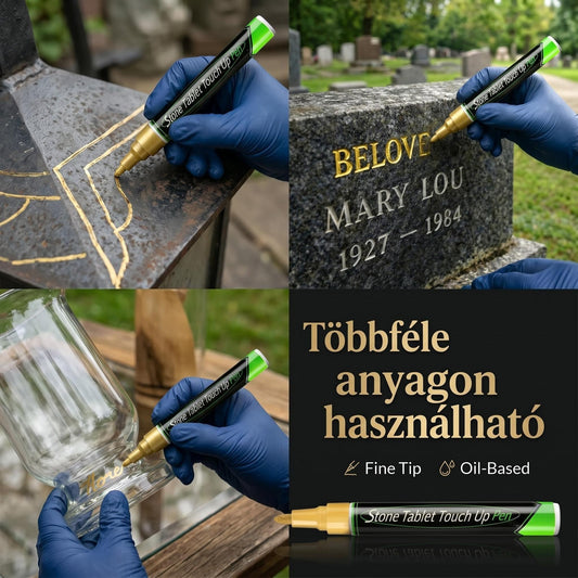 🐦Arany sírkő jelző a kifakult sírfeliratok helyreállításához🖌️