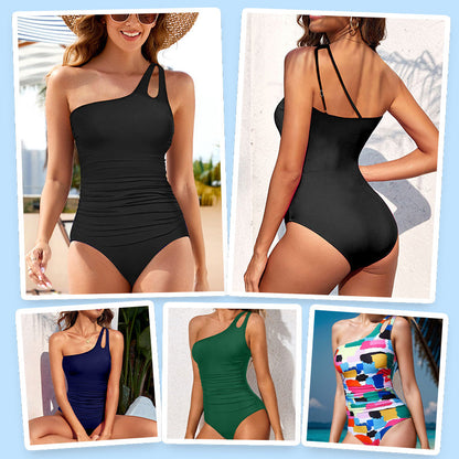 🥰 Egyedi, nőies fürdőruhát keresel a tengerparti nyárhoz? 🔥 S-2XL 🍀 Női Egyvállas Egyrészes Fürdőruha 🏖️👙