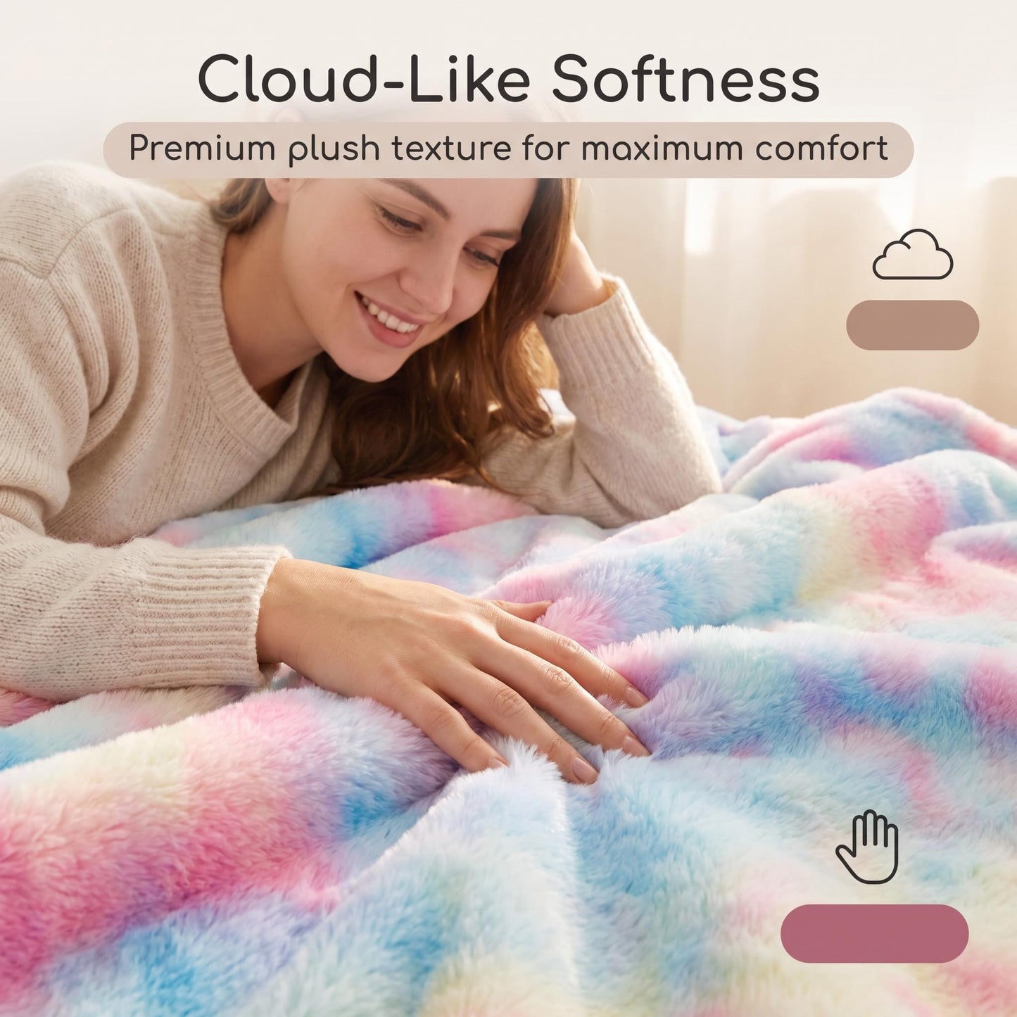 ☁️ Cozy up with this lovely blanket! Ultra-Soft Tie-Dye Plush Throw Blanket