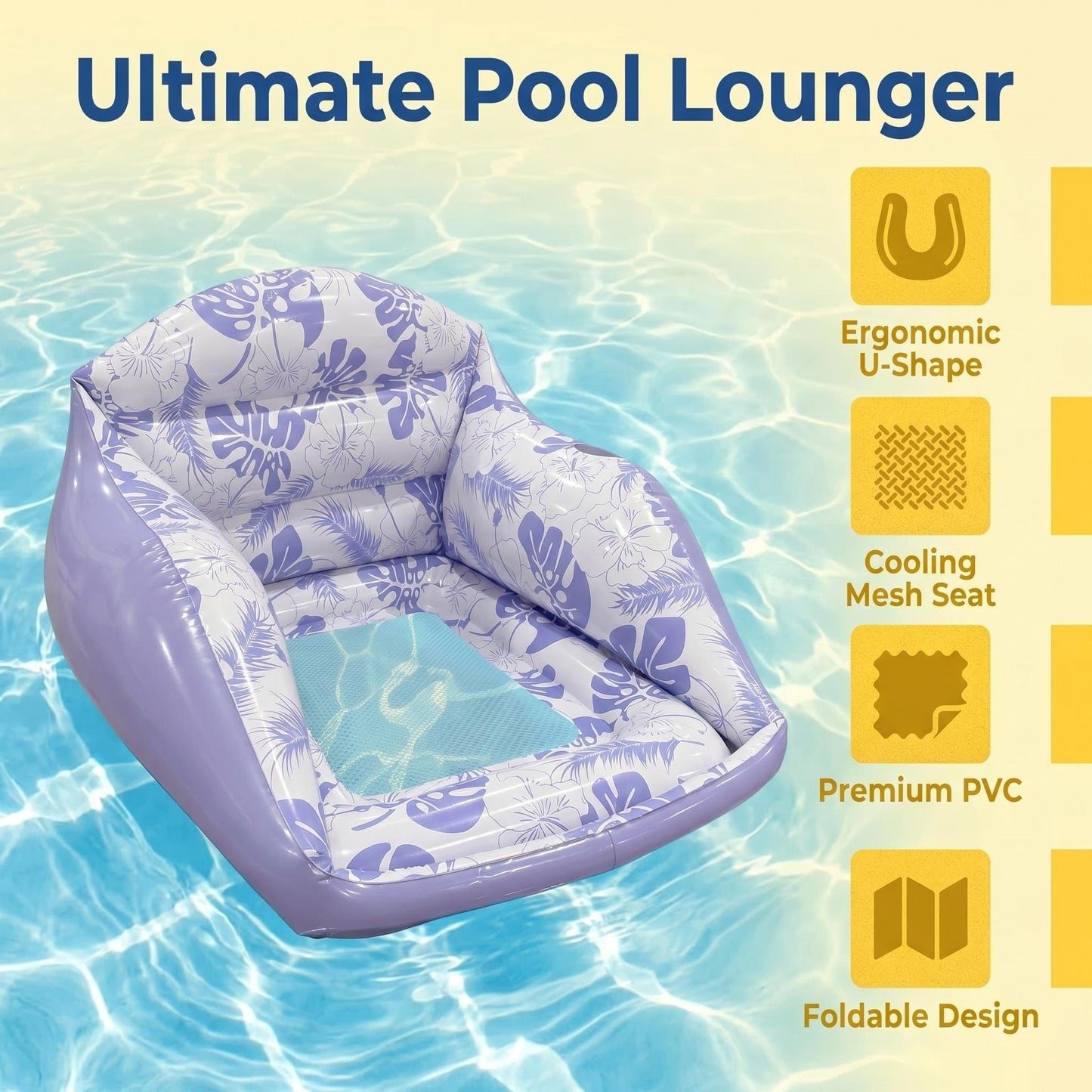 🏊💺U alakú felfújható matrac – stílusos pihenés, ideális felnőtteknek és gyerekeknek egyaránt, könnyen tárolható ⚡