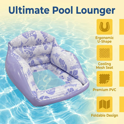🏊💺U alakú felfújható matrac – stílusos pihenés, ideális felnőtteknek és gyerekeknek egyaránt, könnyen tárolható ⚡