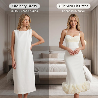 🥰 Keresel egy lenyűgöző nőies ruhát különleges alkalmakra? 👗 Vállpánt nélküli, fodros, sellőfazonú ruha