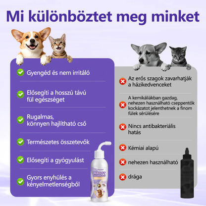 (🔥1+1 akció🔥)Kutyák és macskák fülmosó folyadéka
