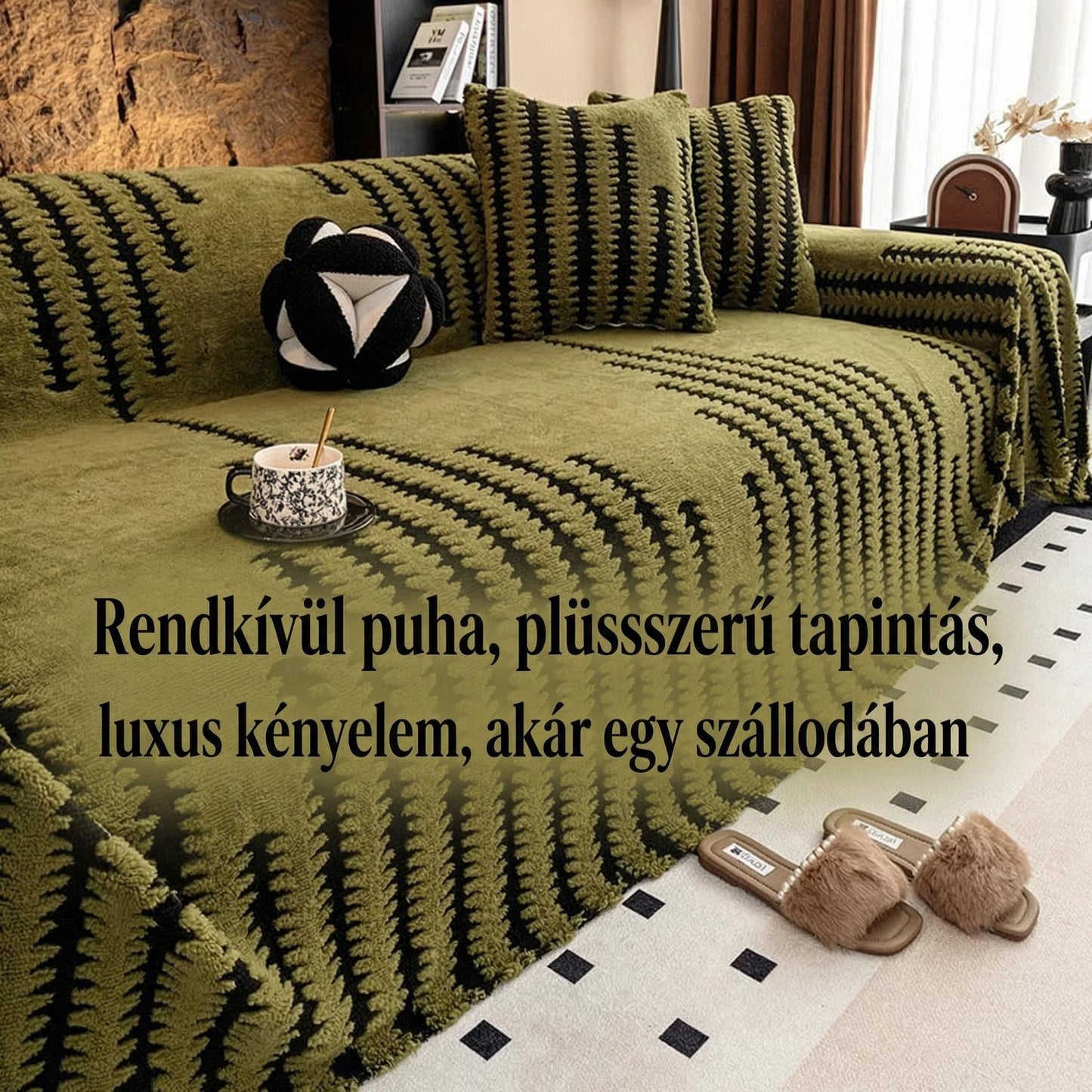 【🎁2026 legnépszerűbb kanapéhuzatai🔥】Puha, plüss, csúszásgátló kanapéhuzat🧣