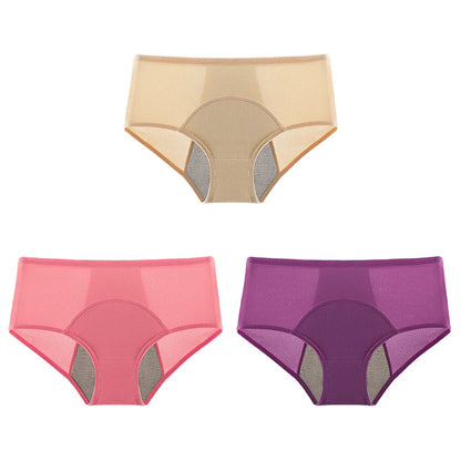3-Piece Set 🔥🍃 High-waisted sanitary panties with leak protection front and back, effectively preventing side leakage