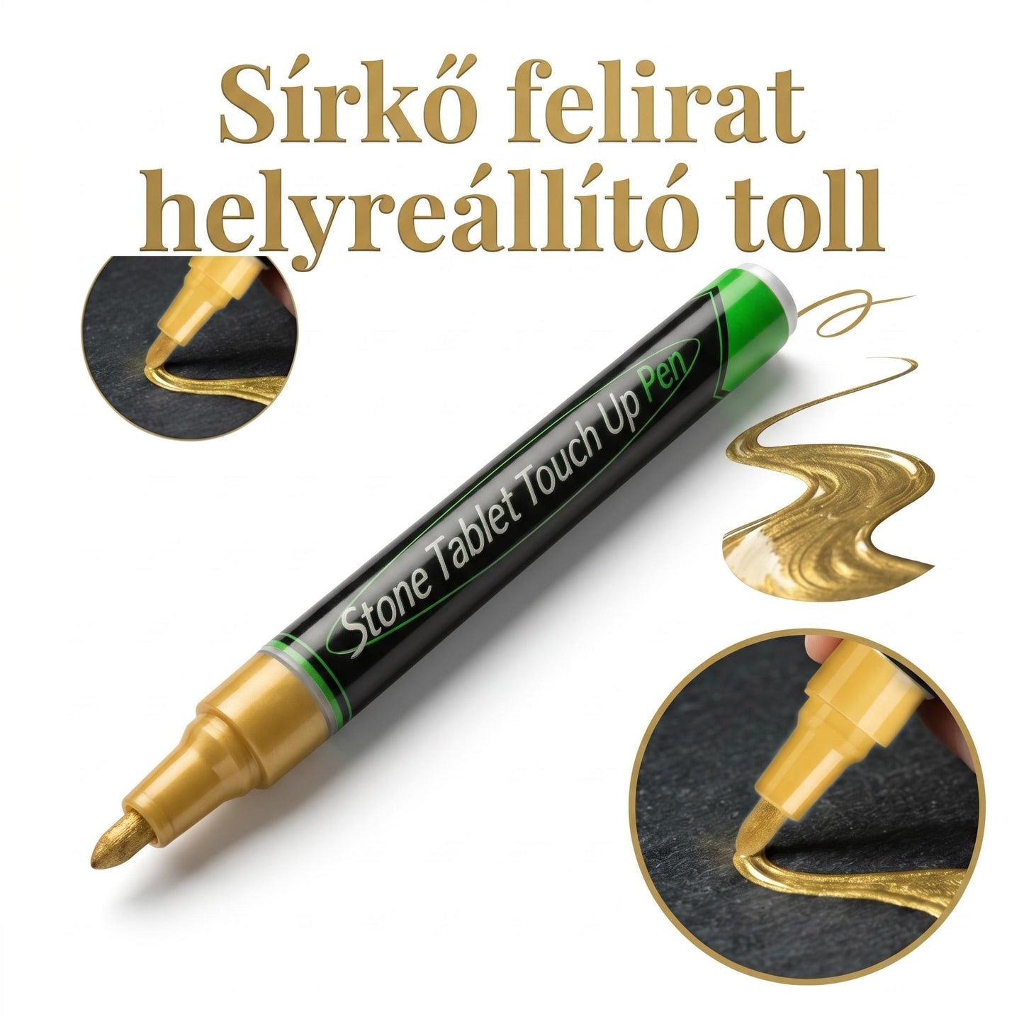 🐦Arany sírkő jelző a kifakult sírfeliratok helyreállításához🖌️