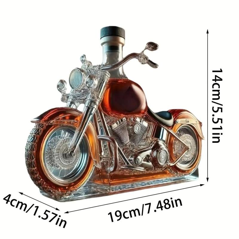 🏍️ Motorkerékpár formájú whiskysüveg – egyedi dísztárgy és italoskészlet egyben!