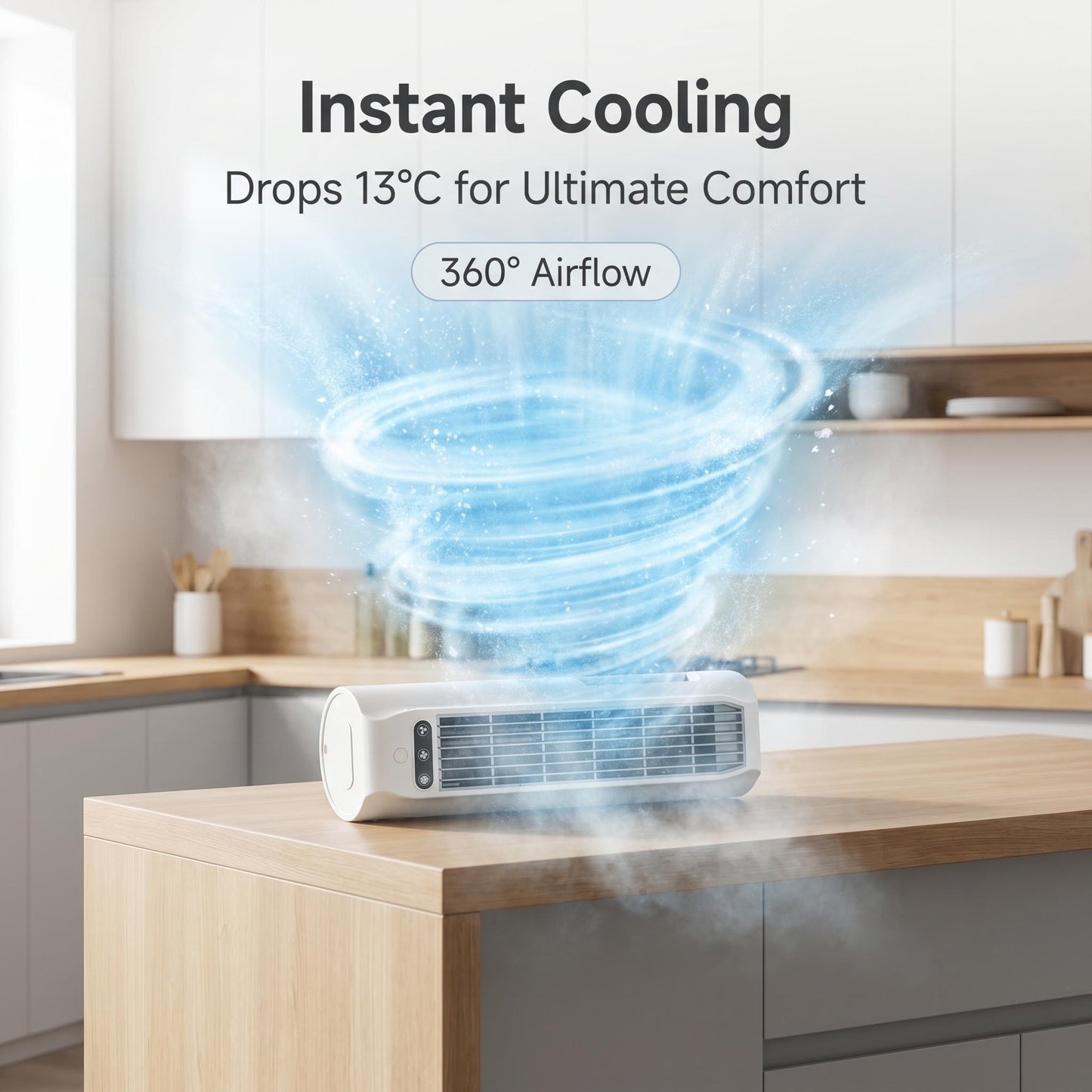 🥵 Otthonodban meleg van és nem szereted a zajos hagyományos ventilátorokat? 🪭 Asztali, lapát nélküli cirkulációs ventilátor