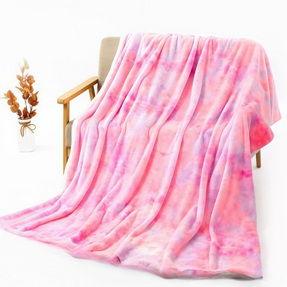 ☁️ Cozy up with this lovely blanket! Ultra-Soft Tie-Dye Plush Throw Blanket