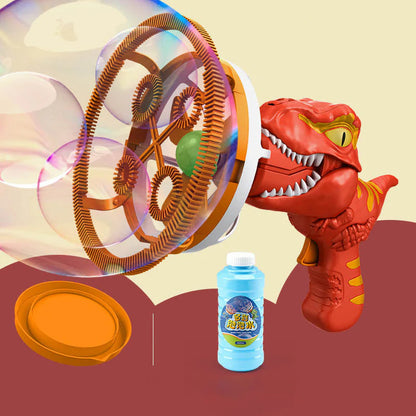 🎁✨ Elektromos láncos nagy buborékfújó gép – Folyamatos varázslat, lenyűgöző látvány 🌿🦖